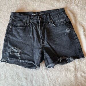 Old Navy Women's Dark Gray Distressed Jean Shorts